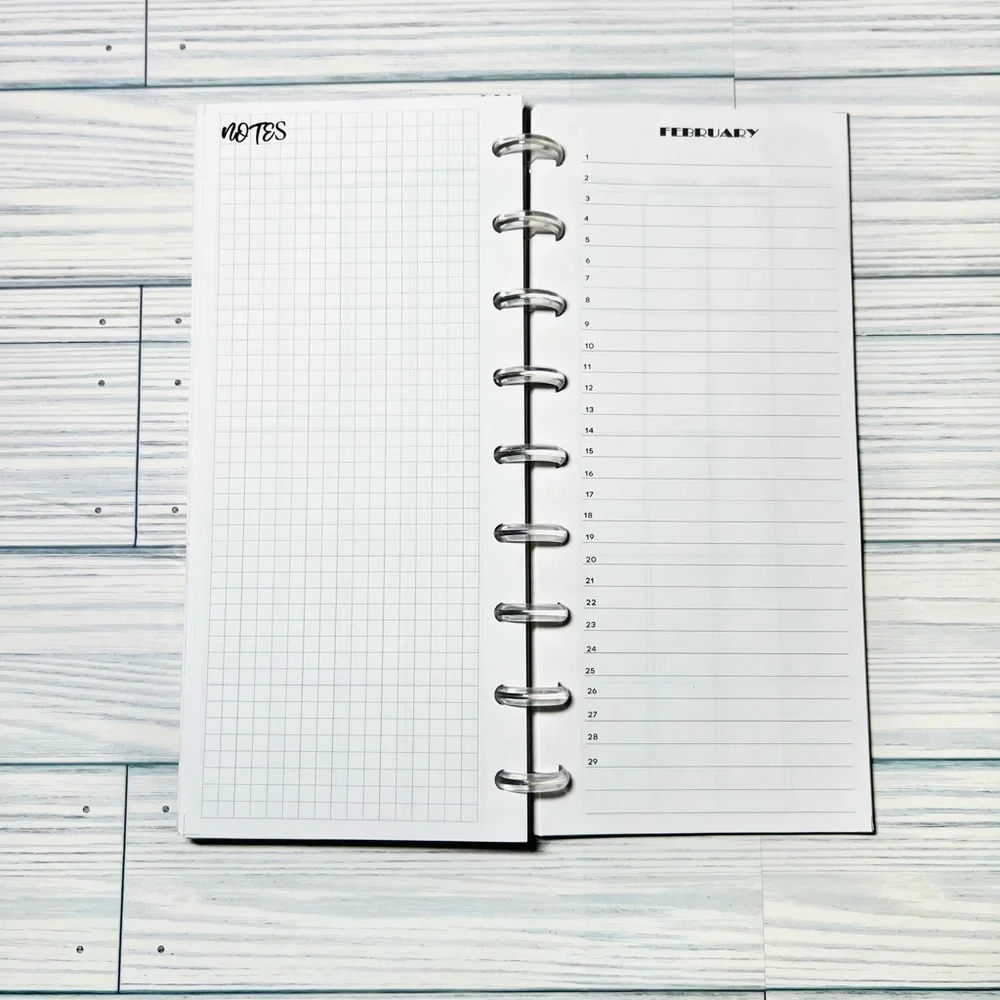 Skinny classic Happy Planner Inserts monthly Layout